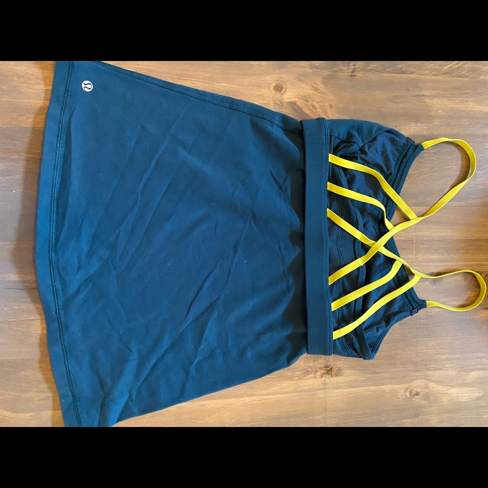 Lululemon Teal/Yellow Tank